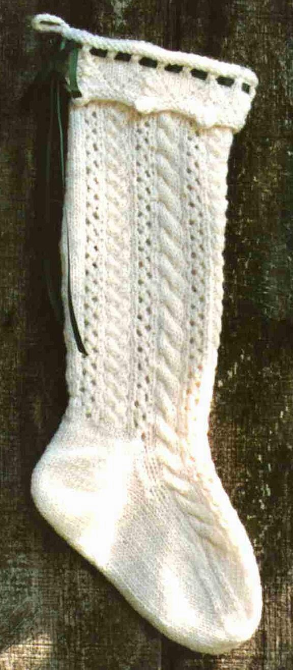 Cable and Lace Stocking